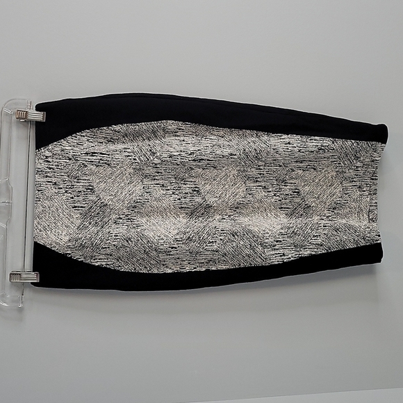 Eva Longoria BodyCon Pencil Skirt Black & White Size Petite Small - Picture 1 of 6